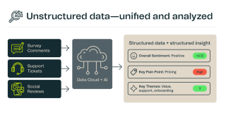Chart showing the flow of Walker's Unstructured Text Analytics solution.